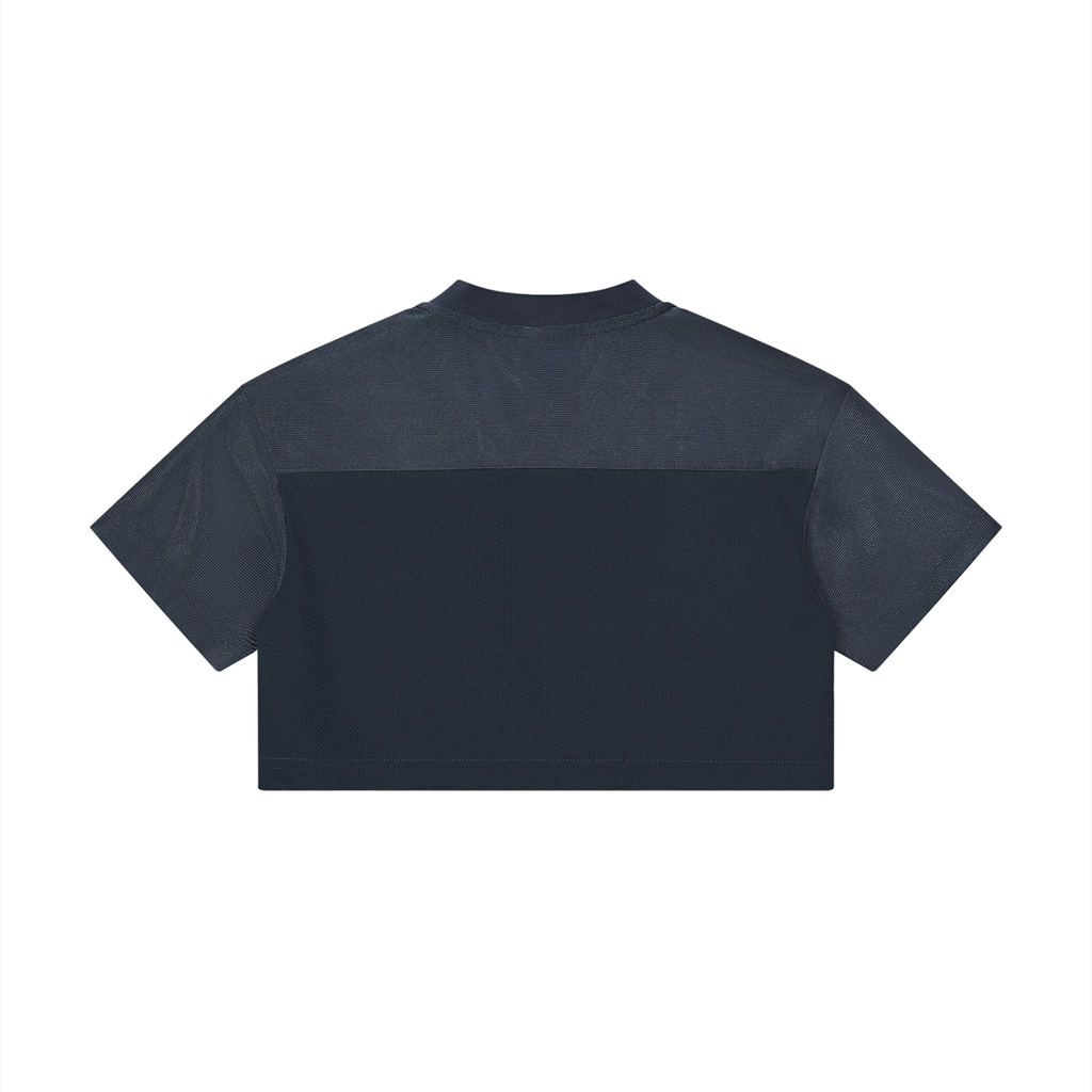 Women's Cropped Paneled V-Neck Jersey