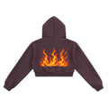 Cropped Hoodie With Digitised Art