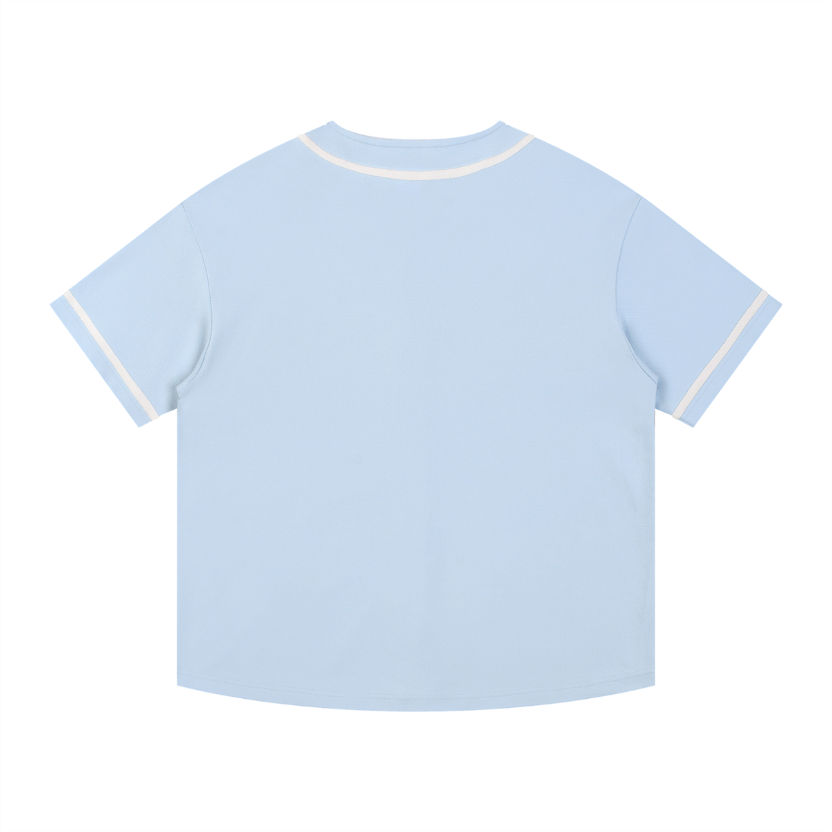 Unisex Contrast Piped Button-Up Jersey