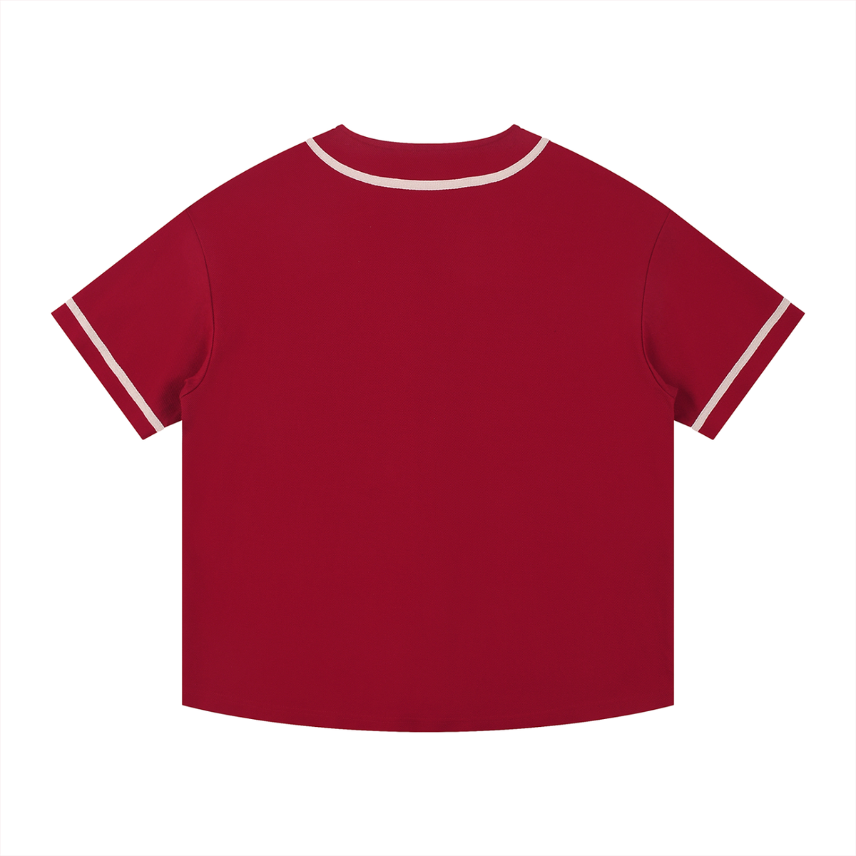 Unisex Contrast Piped Button-Up Jersey