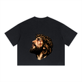 Unisex Boxy Drop Shoulder Crop T-Shirt