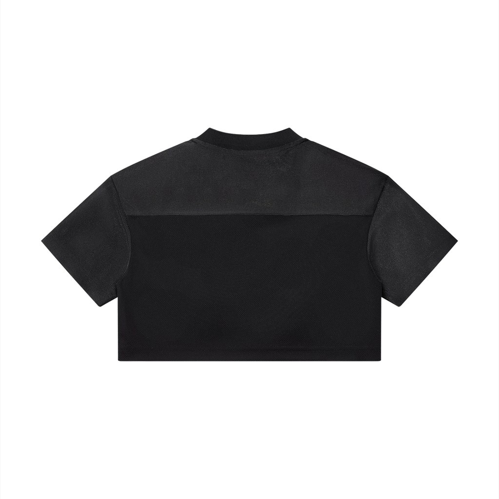 Women's Cropped Paneled V-Neck Jersey