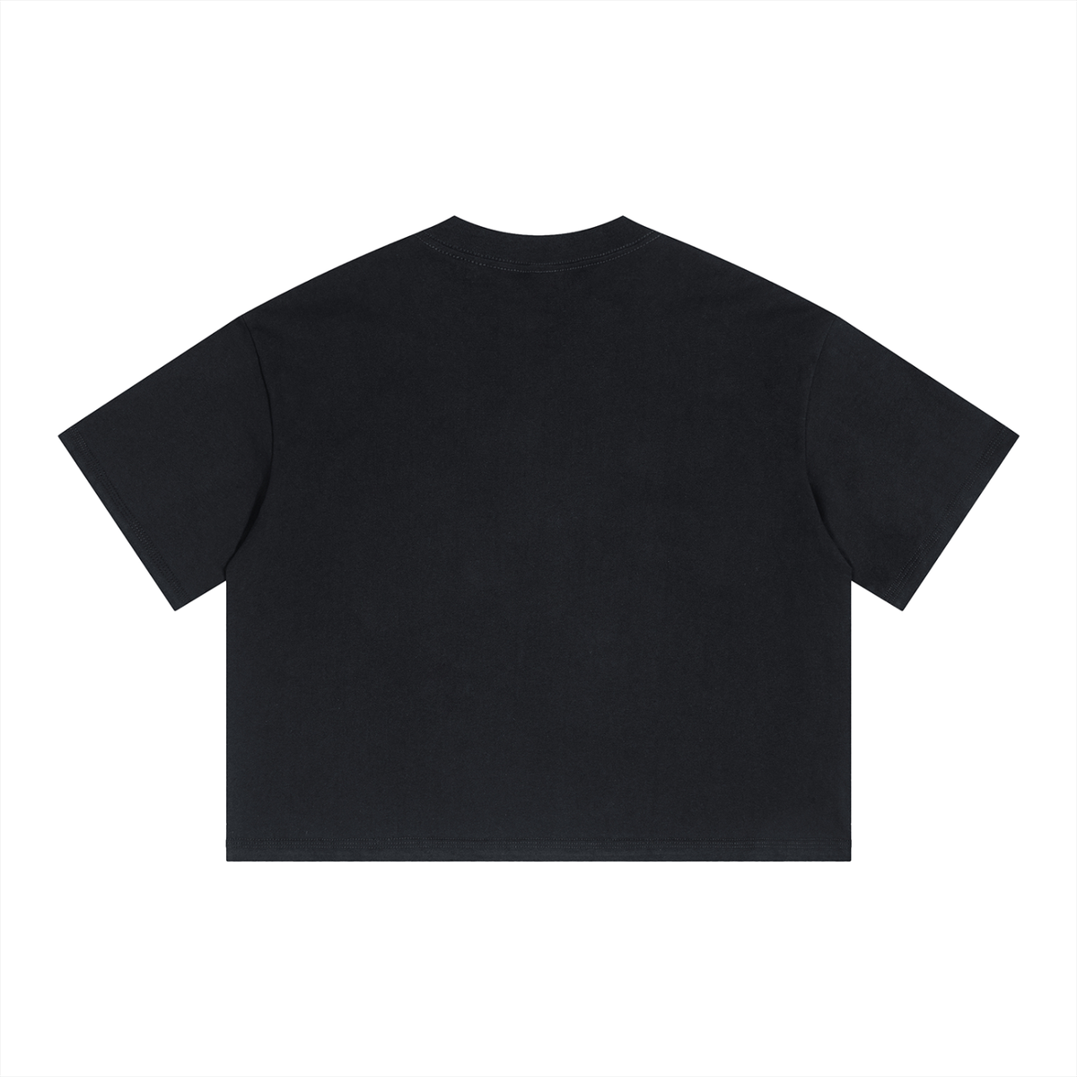 Unisex Blank Boxy Drop Shoulder Crop T-Shirt