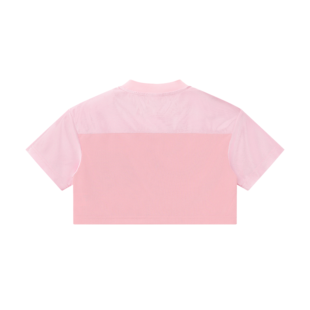 Women's Cropped Paneled V-Neck Jersey
