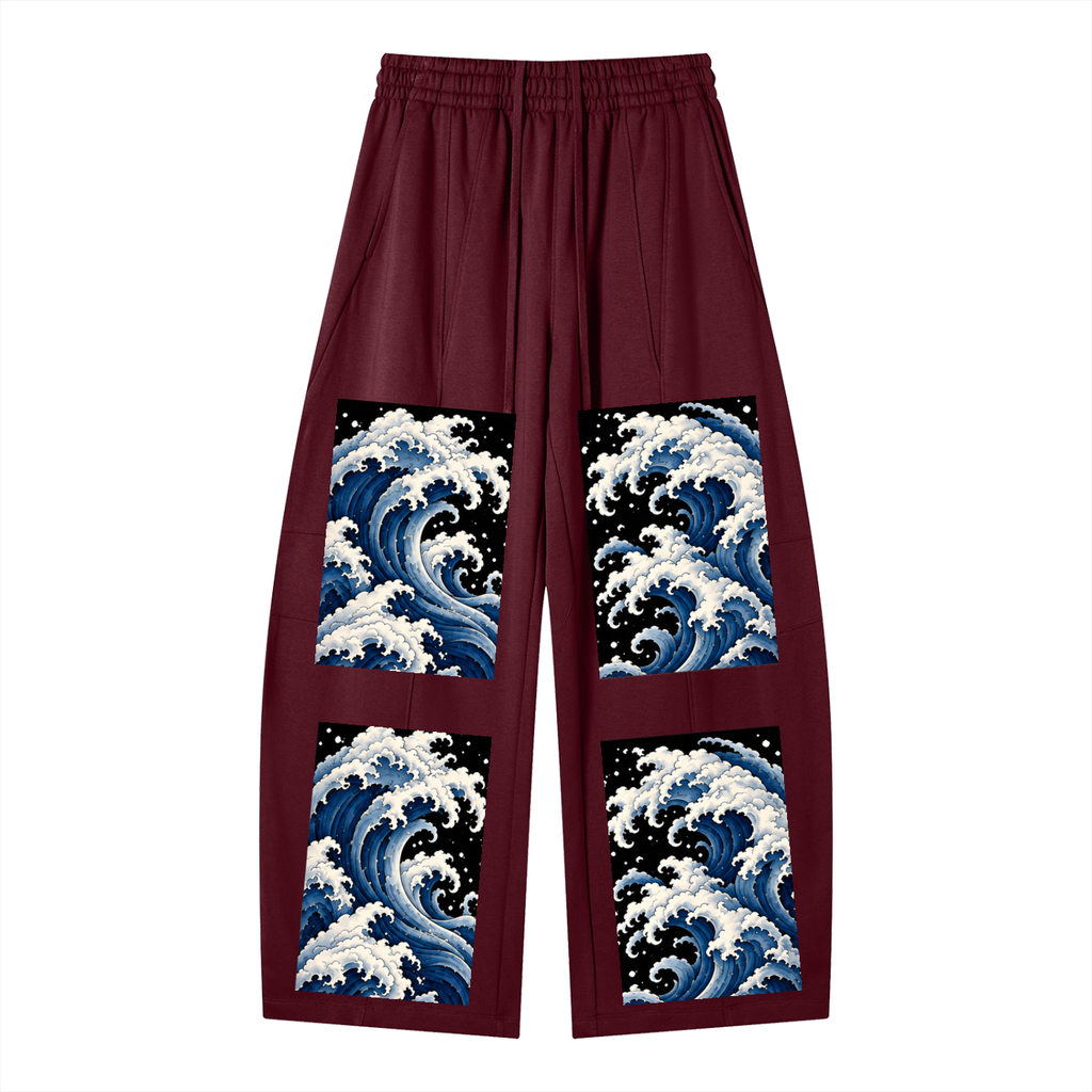 Unisex Heavyweight Wide Leg Panel Sweatpants