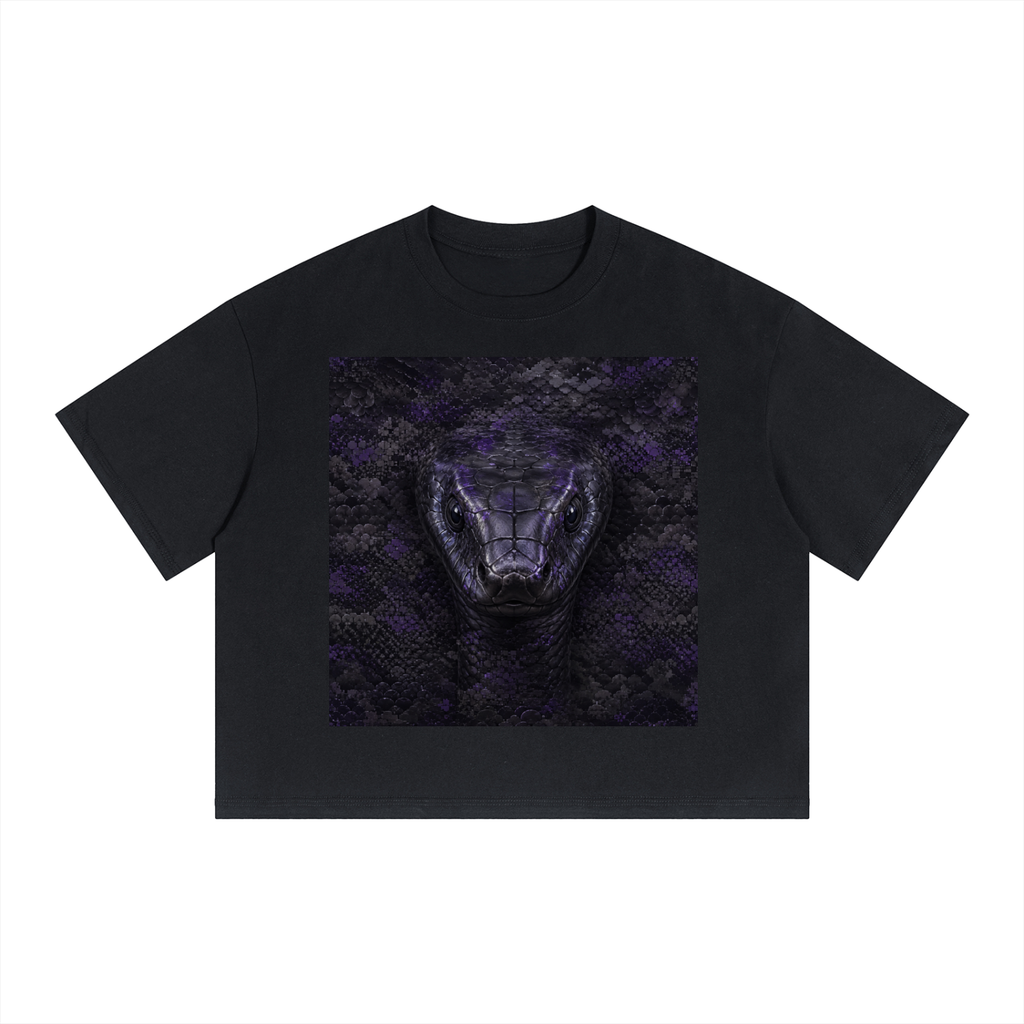 Unisex Boxy Drop Shoulder Crop T-Shirt
