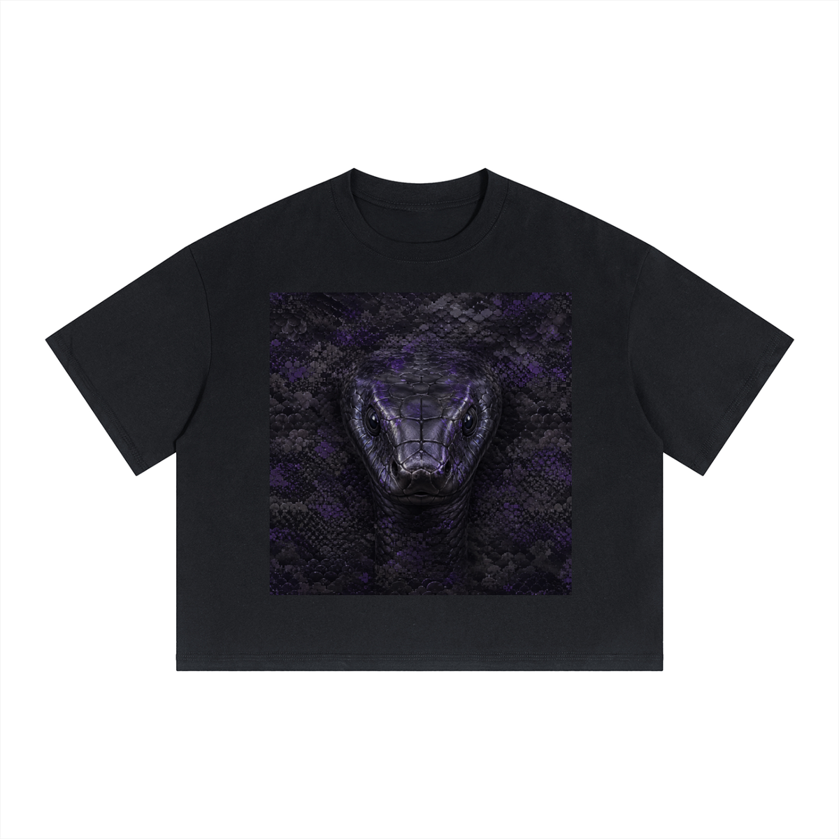 Unisex Boxy Drop Shoulder Crop T-Shirt