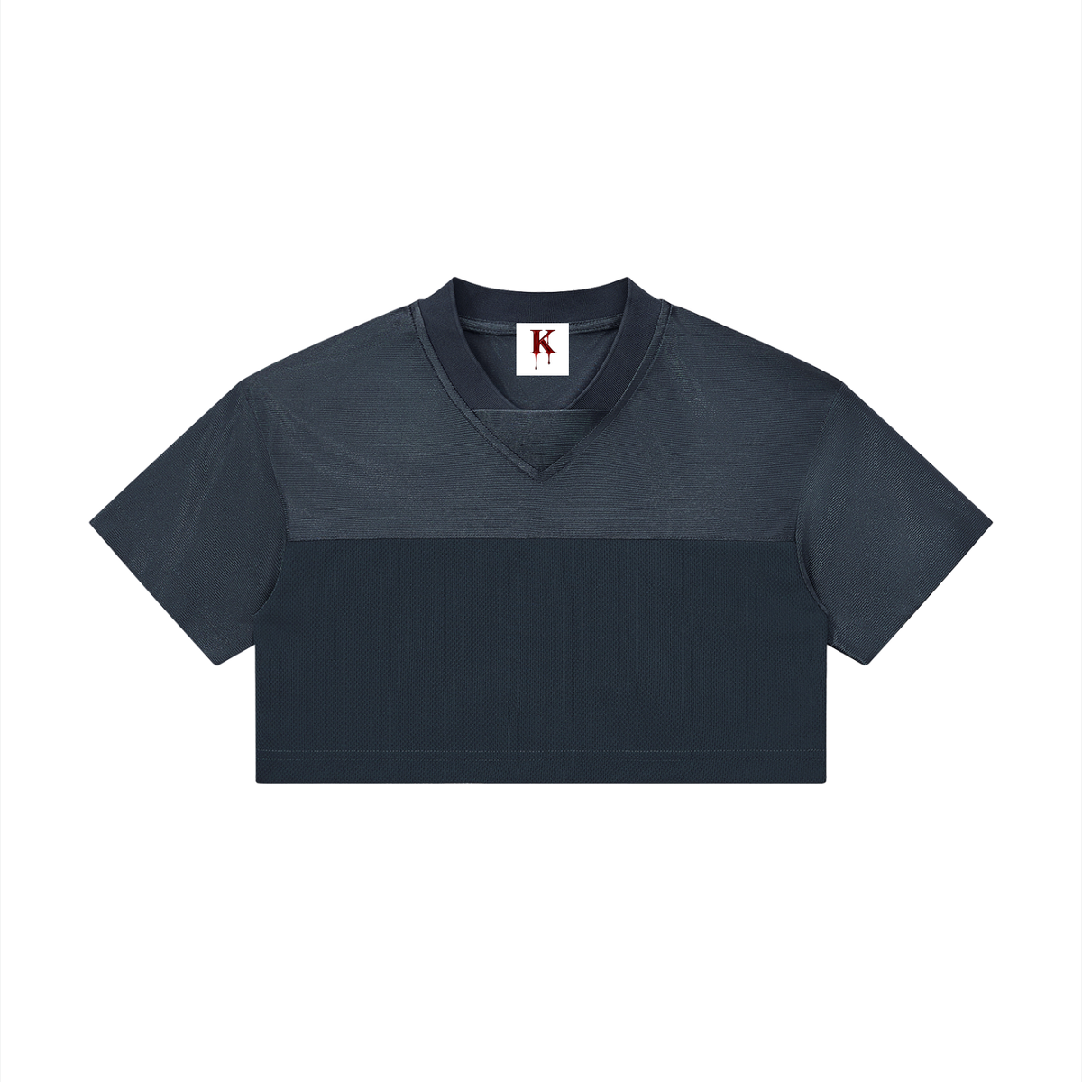 Women's Cropped Paneled V-Neck Jersey