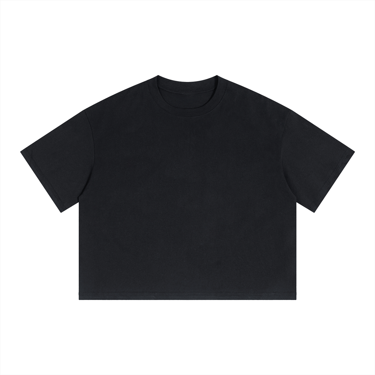 Unisex Blank Boxy Drop Shoulder Crop T-Shirt