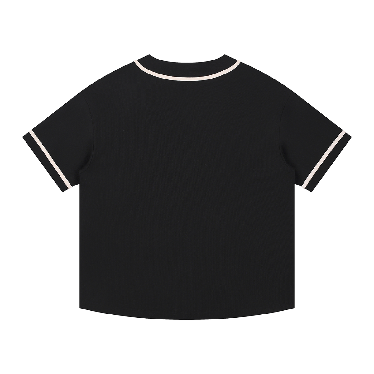 Unisex Contrast Piped Button-Up Jersey