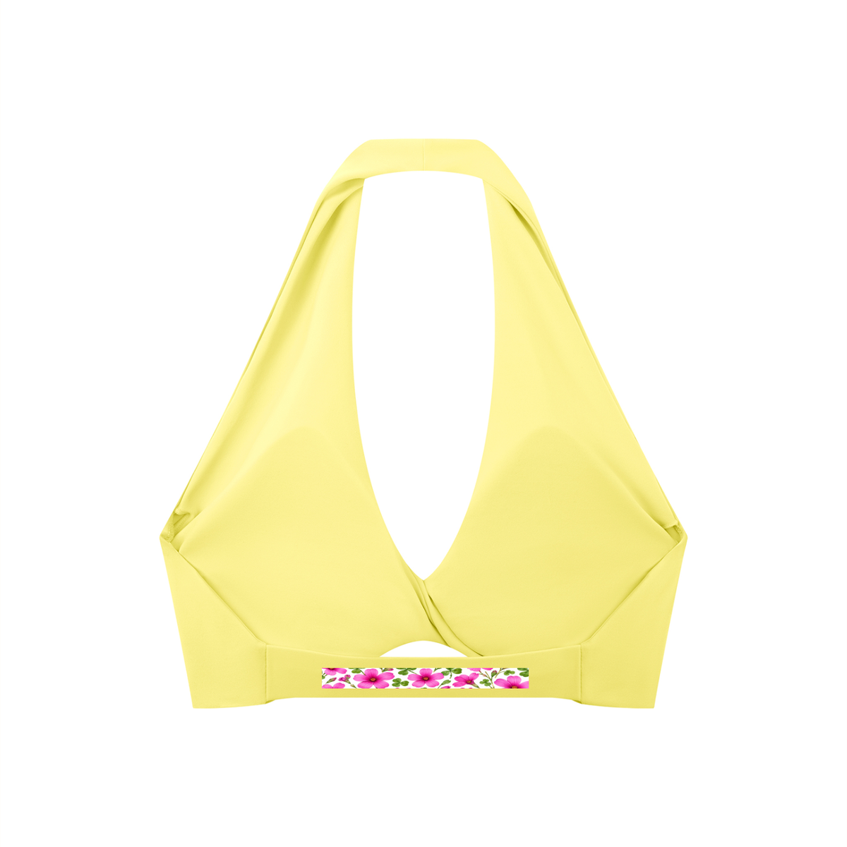 Women's Pleated Halter Sports Bra
