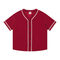 Unisex Contrast Piped Button-Up Jersey