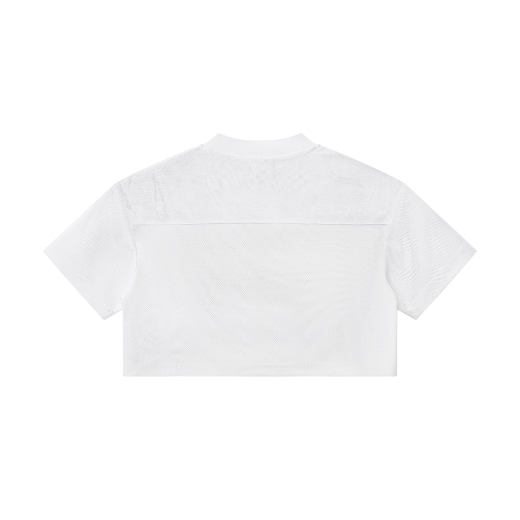Women's Cropped Paneled V-Neck Jersey