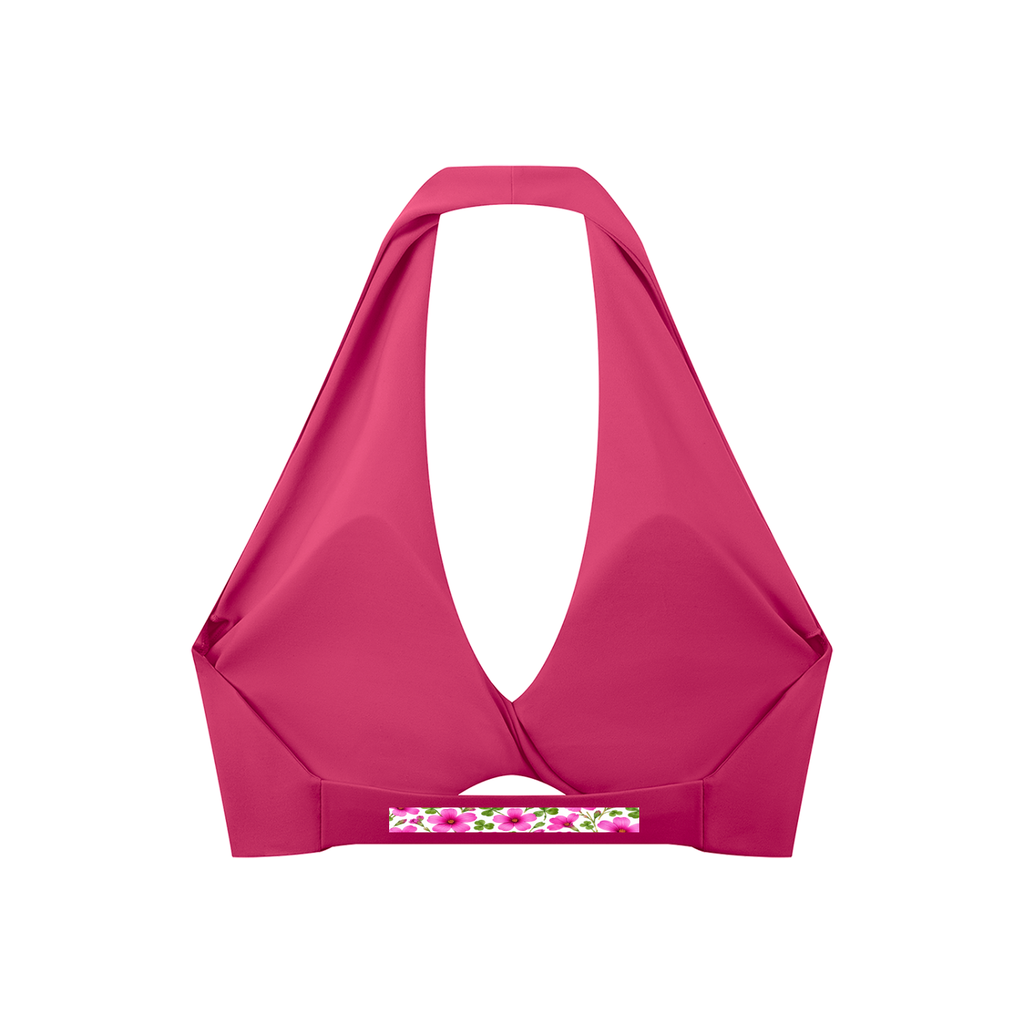 Women's Pleated Halter Sports Bra