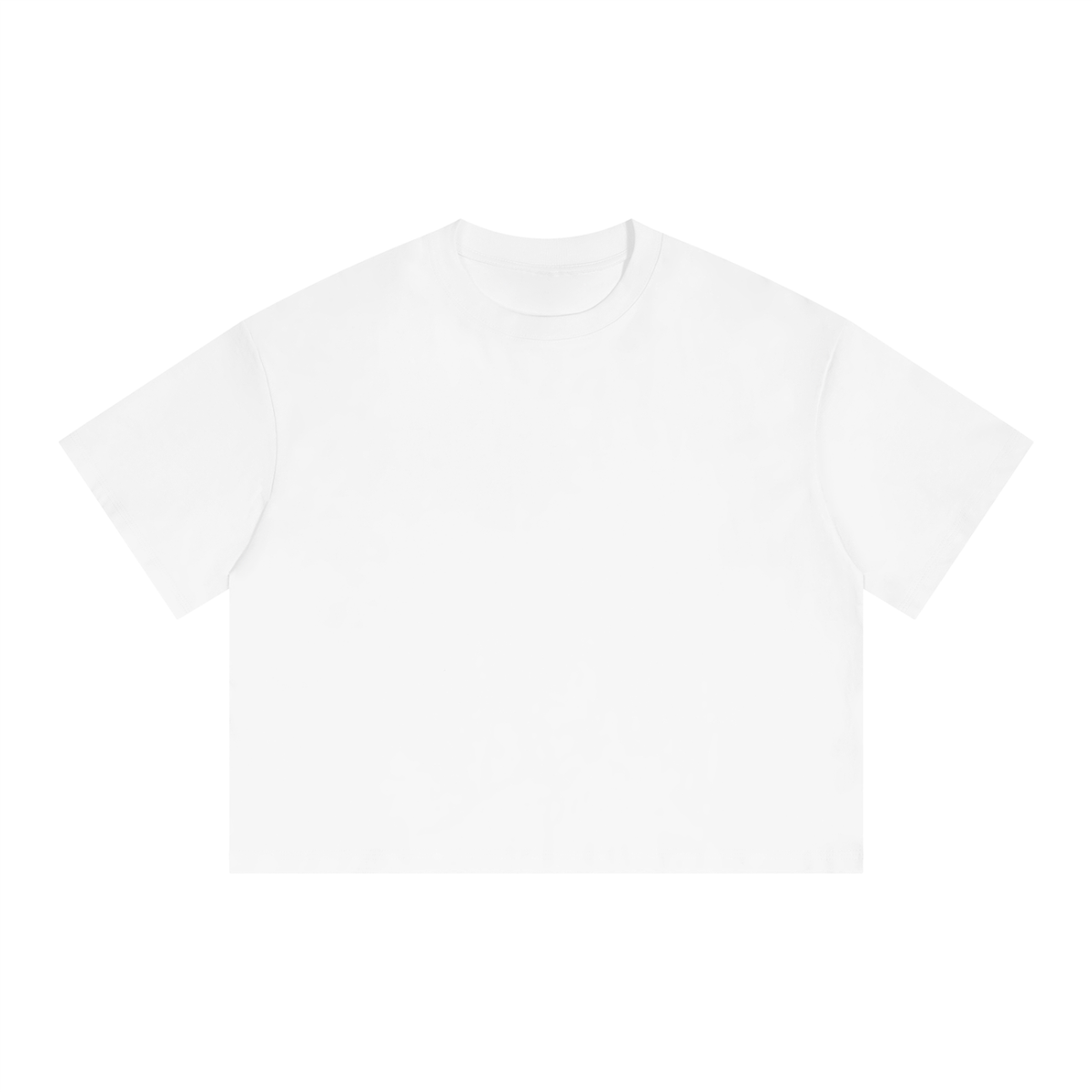 Unisex Blank Boxy Drop Shoulder Crop T-Shirt
