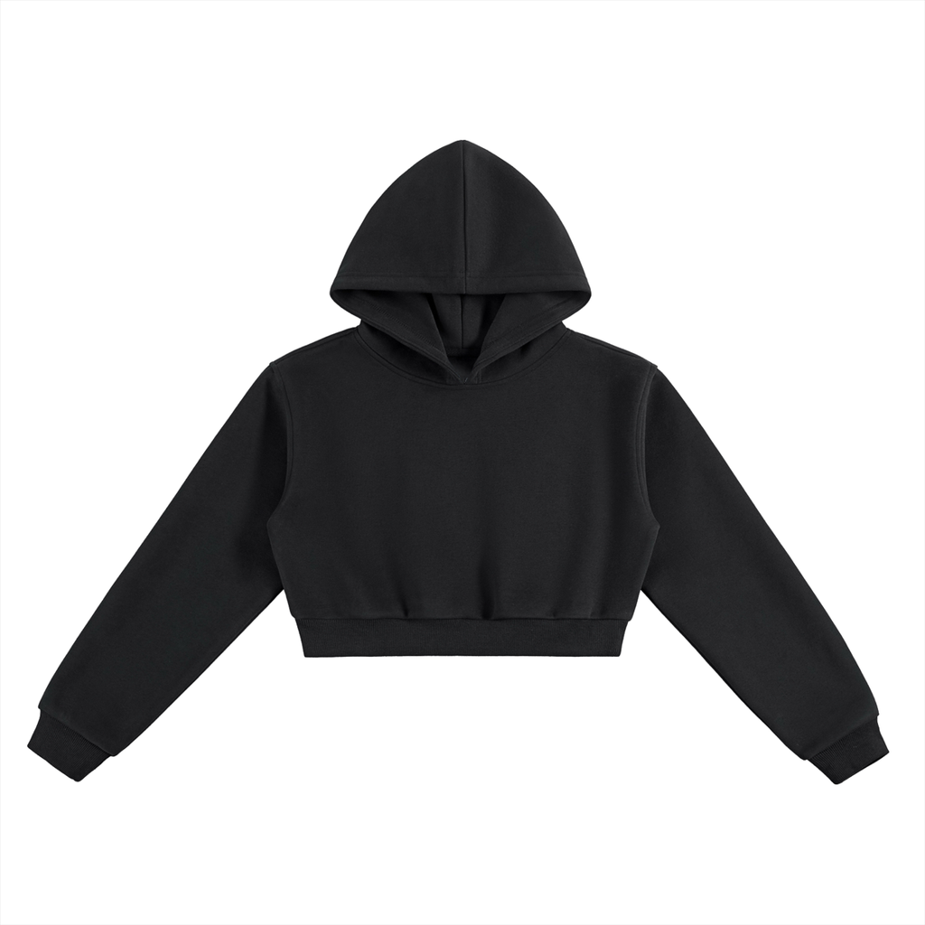 Cropped Hoodie With Digitised Art