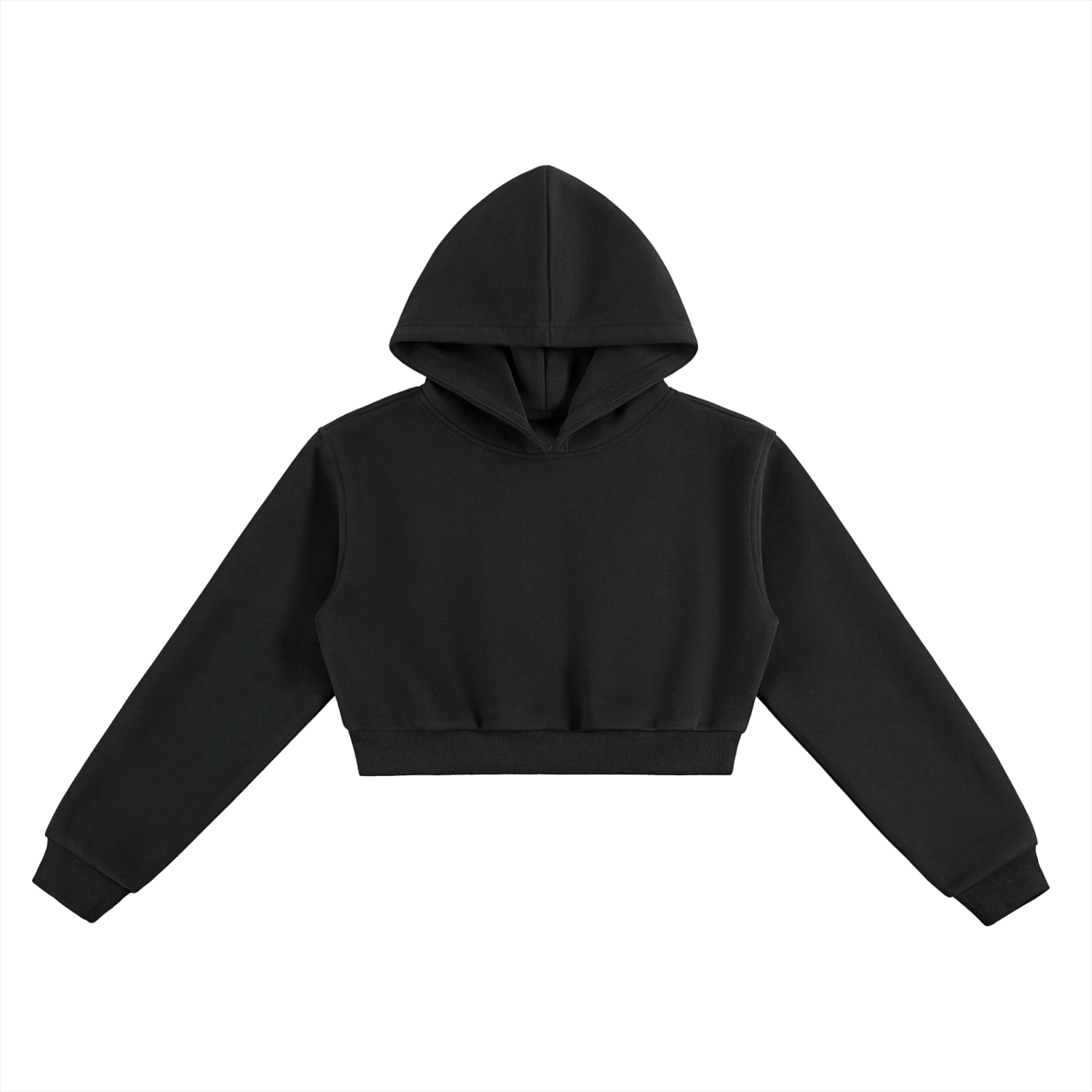 Cropped Hoodie With Digitised Art